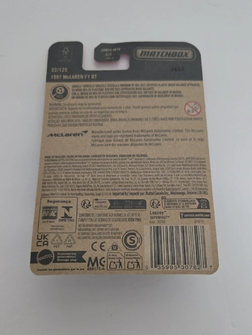Matchbox 1997 McLaren F1 GT Toy Car - Dark Green